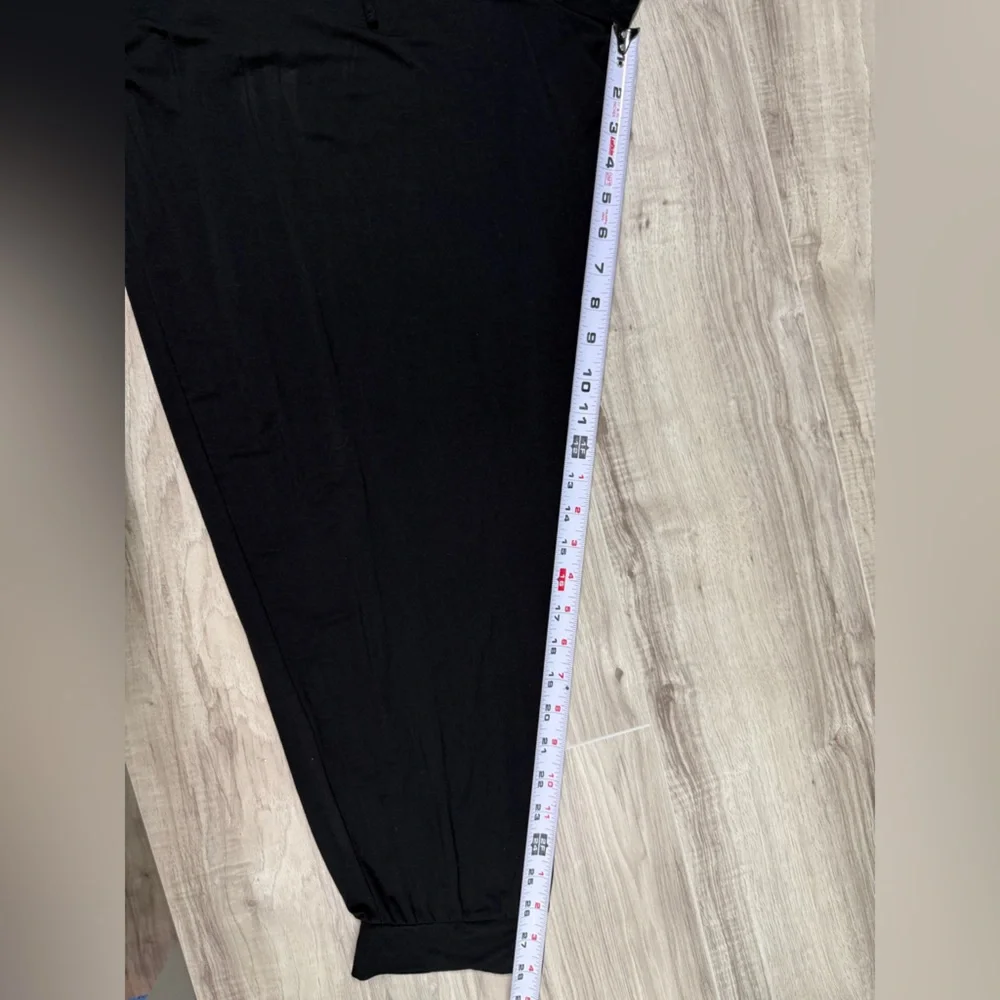 Express Black Sleeveless Drawstring Jumpsuit - Picture 8 of 12